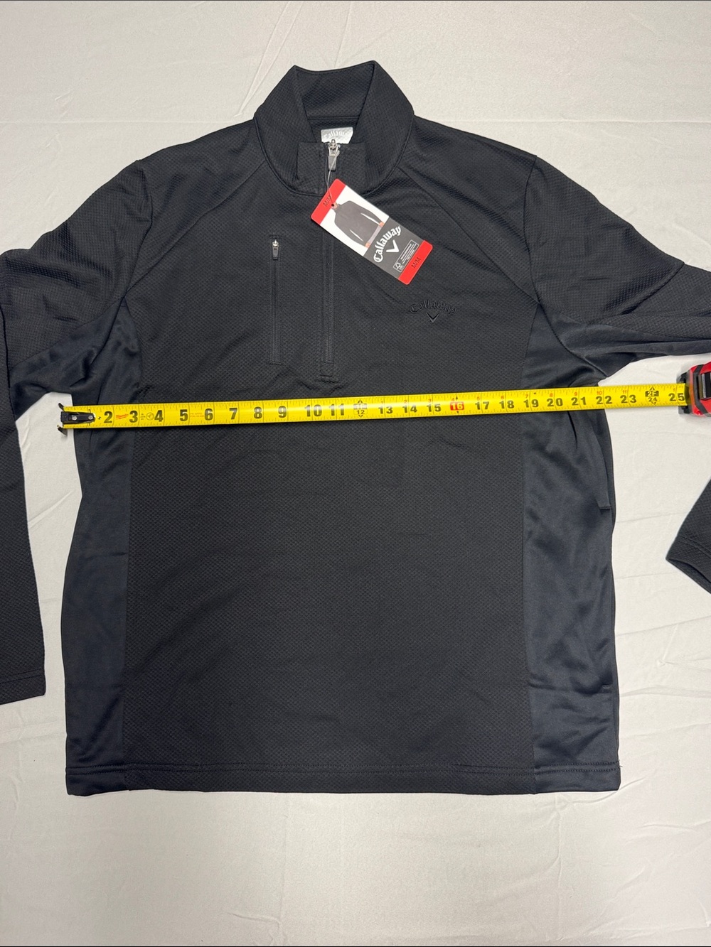 Men's Black Quarter-Zip Performance Jacket - Callaway NWT - Picture 7 of 10